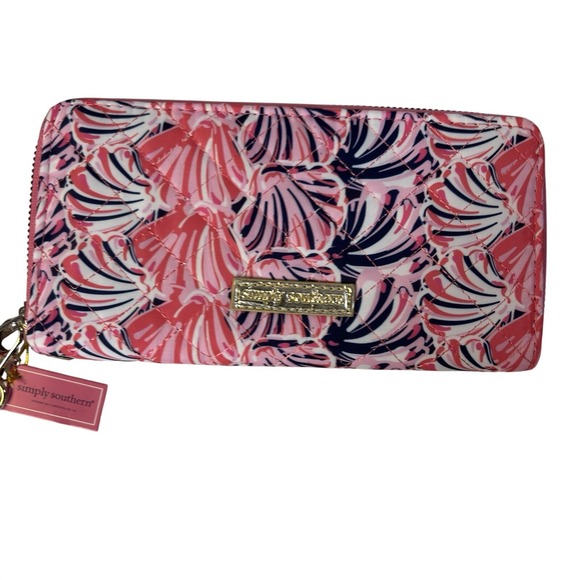 Simply Southern Handbags - NWT Simply Southern Wallet Wristlet Long 8" Pink 0122-Phnwallet-scallop 8x4